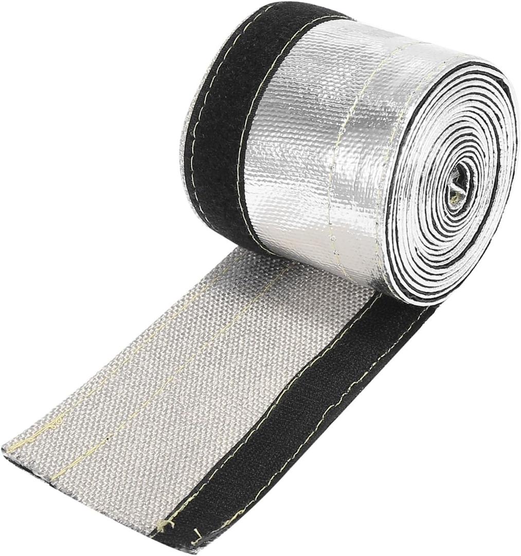 Car Heat Shroud 5/8" ID 10ft Aluminized Sleeving Insulated Shield Sleeve Heat Wire Shield Sleeve for 5/8" OD Fuel Lines Heat Protection Auto Replacement Parts