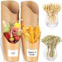Lemon Charcuterie Cups with Sticks 14 oz 50 Sets Disposable Summer Fruit Snack Appetizer Cups with 200 Cocktail Picks French Fry Holder for Wedding Baby Shower Birthday Party Supplies
