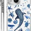 for iPhone 13/14 Case, Compatible with MagSafe,The Transparent TPU Silicone Protects The Phone Case from Drops, Slips and Fingerprints.Blue Ocean Whale Shark Octopus Turtle Collage