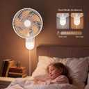 10” Small Wall Mount Fan with Light and Remote Control, RV FAN with Powerful Airflow, 90° Oscillating, 4 Speeds, Timer, 180° Adjustable Tilt, for Home/RV, Bedroom, Small Space Applications