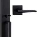 Newbang Iron Black Front Double Door Handleset (KEYED HANDLESET)