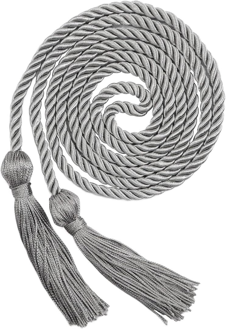 GraduationMall Polyester Graduation Honor Cord 68" Grey