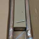 QDWIS Wood Curtain Rods for Windows 72 to 144 Inch, 1'' Adjustable Decorative Drapery Rods with Imitation Wood Grain Leaf Pattern Finials, Boho Heavy Duty Long Window Curtain Rods Set 36''-150''