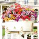 20 Bundles Artificial Flowers Fake Plants for Outdoors Decor