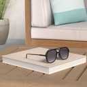 Retro Polarized Aviator Sunglasses Womens Men Vintage Double Bridge Square Sun Glasses AP3606 (P6 Black/Grey & Brown/Green)