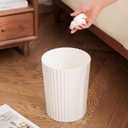 JiatuA Small Trash Can Plastic Wastebasket Round Garbage Container Bin for Bathroom, Kitchen, Bedroom, Home Office, College Dorm, White 2 Pack