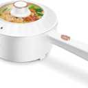Bear Hot Pot Electric, 2L Multifunctional Portable Cooking Pot, 1000W Rapid Noodles Electric, Non-Stick Frying Pans for Steak, Egg, Ramen, Oatmeal With Dual Power Adjustment