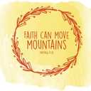 Family Faith Can Move Mountains Empowering Quote Wall Decal Decoration Religious Quotes Bible Verse Matthew 17:20 Cute Flower Crown Lasts Years and Easily Removable - Size: 30 in(W) x 21 in(H)