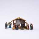 Traditional Christmas Nativity Scene Set with Stable, 12 Piece Resin Figurine Collection, Holiday Religious Decor (3.3inch)