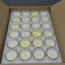 48 Pack Warm White Unscented Clear Glass Filled Votive Candles. Hand Poured Wax Candle Ideal Gifts for Aromatherapy Spa Weddings Birthdays Holidays Party.