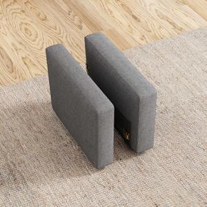 HONBAY Modular Sectional Sleeper Sofa with Pull Out Bed, Armrest for Sectional Couch, Grey