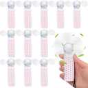 Retisee 12 Packs Mini Portable Fans Party Favor Pink Bows Coquette Handheld Press Cooling Fans for Birthday Summer Bridal Wedding Bachelorette Baby Shower Pool Party Outdoor Beach Activity Gift