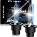 D2S HID Headlight Bulbs - 6000K Daylight White 35W 7600LM Super Brighter High Low Beam Xenon Replacement Headlights D2R/D2C HID Bulbs for Cars, 5 Years Lifetime - Pack of 2