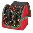 HOLDN’ STORAGE Premium Christmas Light Storage Bag – Heavy Duty Tear Proof 600D/Inside PVC Material with Reinforced Handles - 3 Reels Stores up to 375 Ft of Mini Tree Lights & Extension Cords Red