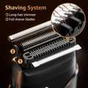 Mbzoey Electric Foil Shavers for Men: Mini Electric Razor for Face - IPX7 Waterproof Cordless Razor with LED Display & Fast Charge - Micro-Comb Technology & Precision Blades