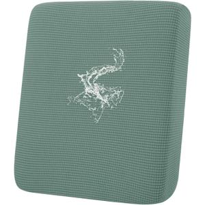 hyha Waterproof Couch Cushion Covers for Pets, Non Slip Sofa Seat Cover for Dogs Washable, Soft Thick Stretch Jacquard Fabric, Sofa Slipcovers with Elastic Bottom (1 Piece for Backrest L, Green)