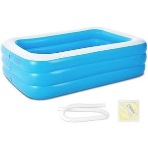 [Pack of 3] Inflatable Swimming Pools Family Swim Play Center Pool Blow up Kiddie Pool for Family Inflatable Lounge Pool for Kids Baby Adult Inflatable Water Ball