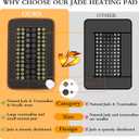 Far Infrared Heating Pad, Natural Jade and 2 Different Tourmaline Heating Pad, Electric Heating Pads for Back Neck Shoulders and Abdomen, Auto Shut Off Function (30.7" X 20.8")