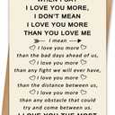 3 x I Love You MoreValentines Day Card, Valentines Day Gifts for Him Her, Valentine's Day Cards for Husband Boyfriend Men (BT-143)