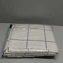 Linen Blackout Curtains for Living Room - Boho Plaid Pattern Thermal Insulated Grommet Cottage Core Window Treatments Rustic Drapes for Farmhouse, 52x84 Inch 2 Panels, Dark Grey