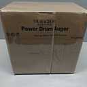 Drain Auger, Clog Remover with Drill Adapter, 25 Feet Flexible Plumbing Snake Use Manually or Powered for Kitchen, Bathroom and Shower Sink, Comes with Gloves (orange)