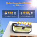 TECKNET 461 LED Solar Powered Outdoor Lights, 270 Angle & 3 Lighting Modes Motion Sensor Light Outdoor, Security Solar Lights Waterproof for Fence Front Door Yard Deck Garden Garage House - 6 Pack