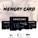 16GB Micro Memory Card High Speed Class 10 TF Memory Card with Adapter for Dash Cam,Camera,Smartphone,Tablet