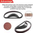 Sanding Belts Fits for Astro Pneumatic Tool Pulley Assembly, 1/2" x 18" Belt Sander Sanding Belts for Belt Sander Knife Sharpening Woodworking Metal Polishing-60 PCS