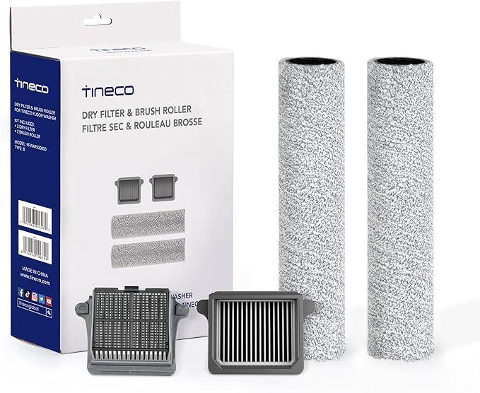 Tineco Replacement HEPA Assembly*2 and Brush Roller*2, Only for FLOOR ONE S6/Switch S6 Stretch / S7 Pro/Switch S7 Wet Dry Vacuum Mop, Not for Stretch S6&Any Other Model