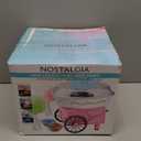 Nostalgia Vintage Hard and Sugar Free Candy Countertop Cotton Candy Maker, Includes 2 Reusable Cones And Sugar Scoop  Pink