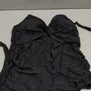 Yonique Women's Halter Tankini Top V Neck Swim Top Tummy Control Bathing Suit (XX-Large, Black03)