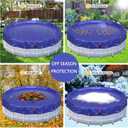 QH.HOME 24 ft Round Winter Pool Cover Extra Thick Above Ground Pool Cover with Fast Tightening Patented Ratchet, Tear and UV Resistant Swimming Pool Cover