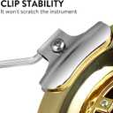 TOYANDONA Marching Band Music Holder Trombone Trumpet Sheet Music Clip Clamp-on Lyre Holder Lightweight Metal 7.28 Inch Compatible with Trumpet Trombone