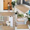 PLEASOR Front Door Mat Outside Entrance, Absorbent and Dirt Resistant Welcome Mat Indoor Outdoor, Non-Slip Backing Entry Mat, Fade Resistant, Easy Clean Low Profile Doormat for Entryway, 36x24, Beige