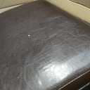 BAXTON STUDIO DARK BROWN TATE STORAGE OTTOMAN, 18"D x 18"W x 17"H