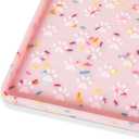 Ptlom Dog Food Mat Anti-Slip Dog Bowl Mats for Food and Water, Waterproof Pet Placemat Prevents Messy Spill to Floor, Silicone Puppy Feeding Tray for Small, Medium and Large Dogs Cats, Pink (18"L x 12"W)