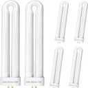 6 Pcs 15W 4-Pin Zapper Light Bulb Compatible with Black Flag BZ-15 BB-15WHT | Compatible with Flowtron BK-15D Hemiua T6, T8, T9 Stinger B1515 FP15 UV15 TZ15, Most 15W U-Shaped Replacement Bulb