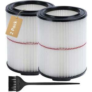 Replacement Filter for Craftsman 9-38754 CMXZVBE38754 Red Stripe General Purpose Wet Dry Vac, Compatible with Craftsman 5/6/8/9/12/14/16/20 Gallon Vacuum, 2 Pack