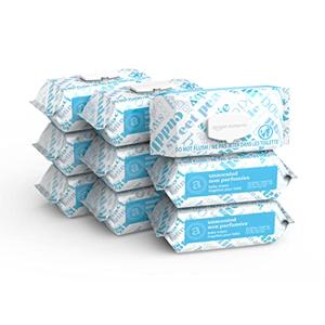Amazon Elements Baby Wipes, Unscented, 810 Count, Flip-Top Packs