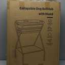 Smoochie 2 in 1 Dog Bathtub Washing Station, Elevated Pet Bath Tub, Collapsible and Portable Bathtub for Dogs, Cats Bathing, Shower and Grooming, Indoor and Outdoor