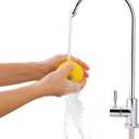 Drinking Water Filter Faucet, 1/4'' Zinc Alloy Silver Kitchen Sink Faucet Tap Chrome Reverse Osmosis RO Drinking Faucet tap for Bar Kitchen Sin