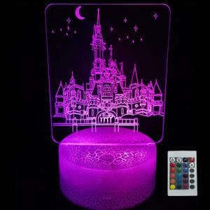 3D Castle Night Light, Illusion Table Lamp with 16 Colors Remote Control Touch Lamp LED USB Night Light Desk Lamps Room Decorations Home Decor Holiday Gifts Birthday Gifts