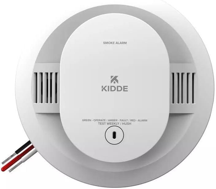 Kidde Smoke Alarm SMACFEX, 120V Hardwired with Battery Backup I4618AC Replacement (21033081), EXP: 10 Years After The Date Of Manufacture