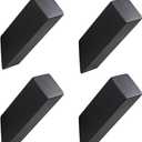 YJ YANJUN Black Towel Hooks for Bathroom 4 Pack Wall Mounted Stainless Steel Robe Coat Hook for Bath Kitchen Backpack Hooks Matte Black