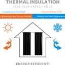 RYB HOME Basement Bathroom Kitchen Cafe Blackout Privacy Curtains, Short Insulating Light UV Heat Blocking Privacy Curtain Tiers for Laundry Room, Width 34 by Length 30, Black, 2 Panels