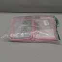 2Pcs Clear Zipper Hard Pouches Hard Shell Zipper Case, BIiss Plastic Bins for Organizing, Makeup Case & Lidded Storage Bins Organizer for Storage Cosmetics, Puzzles, 8.7 x 6.3 x 2.4 Inch