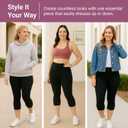 SATINA High Waisted Leggings for Women - Comfortable and Stretchy in Versatile Sizes and Colors (Black)