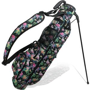 Sunday Golf Bag with Strap & Stand, Lightweight Golf Stand Bags with Two-Way Divider/Cooler Pocket, Golf Club Bags Holds 5-6 Clubs for Driving Range, Par 3 and Standard Courses