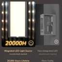 EDISHINE 2 Pack LED Outdoor Wall Lights Dimmable, 3000K 4000K 5000K, 15.7" Modern Black Outdoor Wall Sconce, IP65 Waterproof, Linear Exterior Wall Light for Entrance, Hallway, Garage, Porch