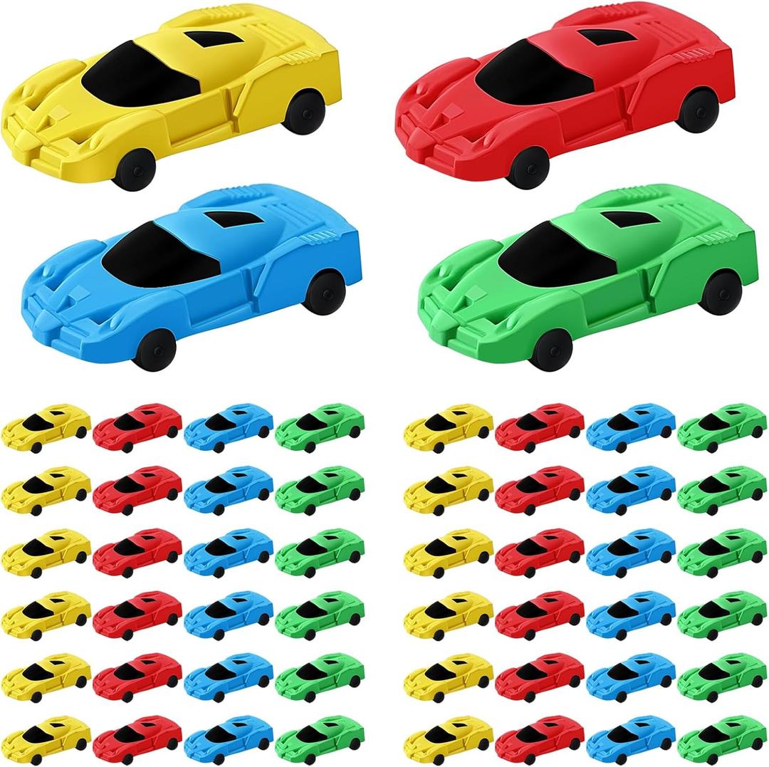 48 Pcs Car Erasers for Kids Vehicle Erasers Mini Car Eraser Fun Eraser for Kids Students School Supplies Prize Valentines Gifts Party Favor